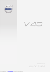 Volvo V40 Cross Country 2016 Kurzanleitung