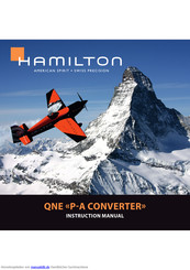 Hamilton QNE P-A CONVERTER Bedienungsanleitung