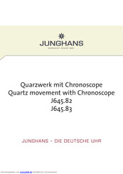 Junghans J645.83 Benutzerhandbuch