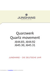 Junghans J644.83 Bedienungsanleitung