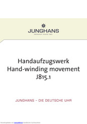 Junghans J815.1 Bedienungsanleitung