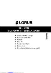 Lorus NX04 Bedienungsanleitung