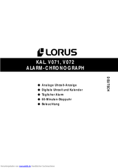 Lorus V071 Bedienungsanleitung