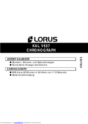 Lorus V657 Bedienungsanleitung