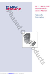Sauer Danfoss MCE127A1004 Technischer Handbuch