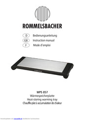 Rommelsbacher WPS 857 Bedienungsanleitung