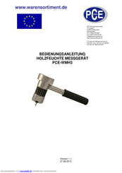 PCE Instruments PCE-WMH3 Bedienungsanleitung