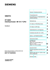 Siemens IM 151-7 CPU Handbuch