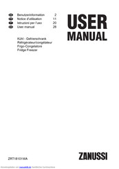 Zanussi ZRT18101WA Handbuch