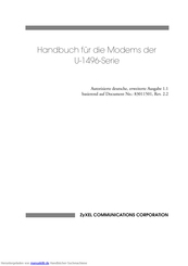 ZyXEL Communications U-1496-Serie Handbuch