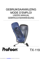 Profoon TX-119 Gebrauchsanweisung