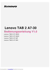 Lenovo TAB 2 A7-30GC Bedienungsanleitung
