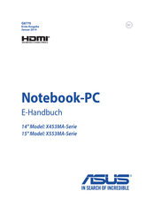 Asus X453MA Serie Handbuch