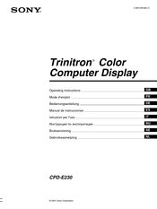 Sony Trinitron CPD-e230 Bedienungsanleitung