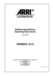 ARRI ARRIMAX 12 Bedienungsanleitung