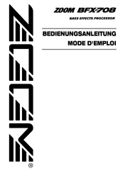 Zoom BFX-708 Bedienungsanleitung