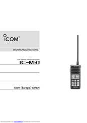 Icom IC-M31 Bedienungsanleitung
