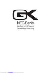 GK NEO Serie Bedienungsanleitung