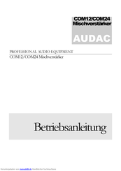 AUDAC COM12 Betriebsanleitung