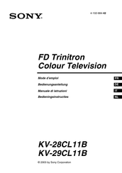 Sony FD Trinitron Colour Television KV-28CL11B Bedienungsanleitung