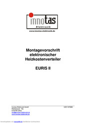 innotas elektronik EURIS II Montagevorschrift