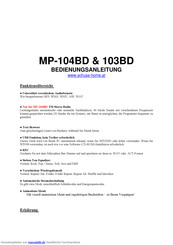 schuss-home MP-104BD Bedienungsanleitung