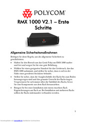 Polycom RMX 1000 V2.1 Installationshandbuch