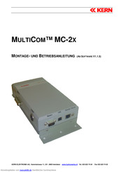 KERN MULTICOM MC-2X Montage- Und Betriebsanleitung