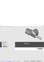 Bosch AKE 30 LI Originalbetriebsanleitung