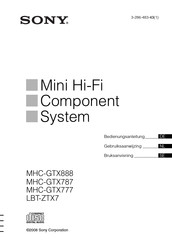 Sony MHC-GTX888 Bedienungsanleitung