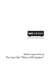 Pro-Ject Audio Systems Control it Bedienungsanleitung