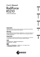 Eizo RadiForce RS210 Handbuch