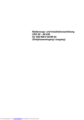 Eaton SPM40-4 Bedienungs Und Installationsanleitung Handbuch