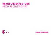 Telekom Media Receiver Entry Bedienungsanleitung