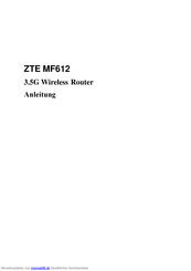 Zte MF612 Anleitung