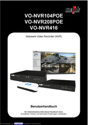 video one VO-NVR208POE Benutzerhandbuch