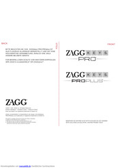 Zagg ZAGGkeys PRO Plus Handbuch
