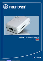 TRENDnet TPL-302E Schnellinstallationsanleitung