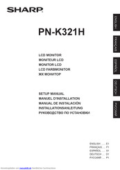 Sharp PN-K321H Installationsanleitung