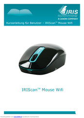 IRIS IRISCan Mouse Wifi Kurzanleitung Für Benutzer