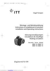 ITT MXE 15 Montageanleitung Und Bedienungsanleitung