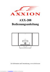 Axxion AXX-208 Bedienungsanleitung