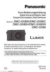 Panasonic lumix DMC-GX80K Kurzanleitung