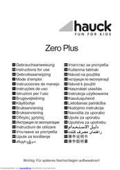 Hauck zero plus Gebrauchsanweisung