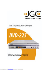 JGC DVD-225 Bedienungsanleitung