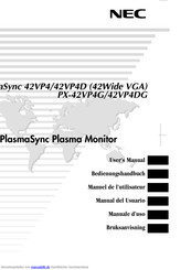 Nec PlasmaSync PX-42VP4G Bedienungshandbuch