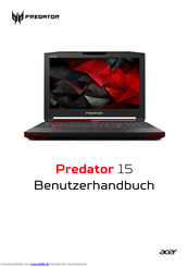 Acer Predator 15 Benutzerhandbuch