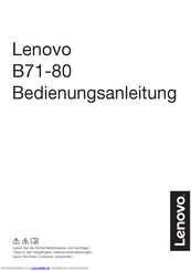 Lenovo B71-80 Bedienungsanleitung