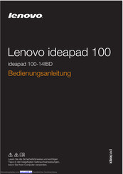 Lenovo ideapad 100-14IBD Bedienungsanleitung