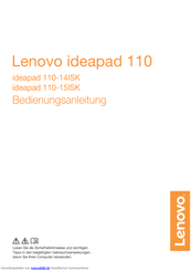 Lenovo ideapad 110-15ISK Bedienungsanleitung